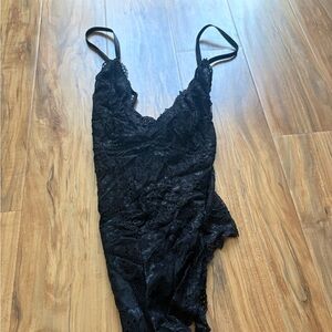 Amazon Black Lace Chemise Slip with Adjustable Straps